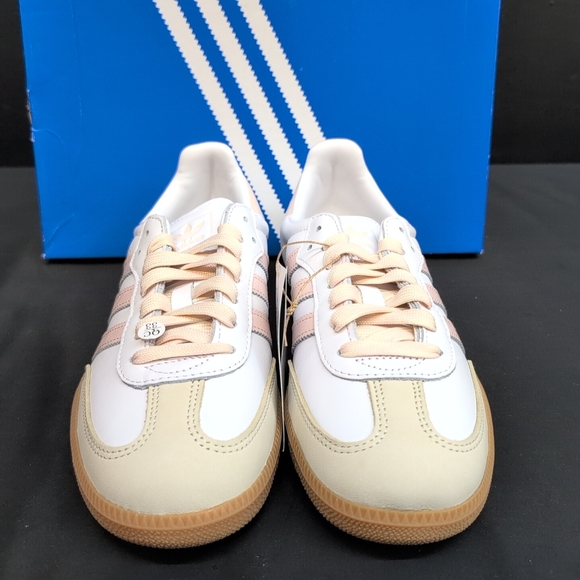 adidas Samba OG W Women's US 9 Cloud White Wonder Quartz Gum JS1351 - Picture 4 of 14